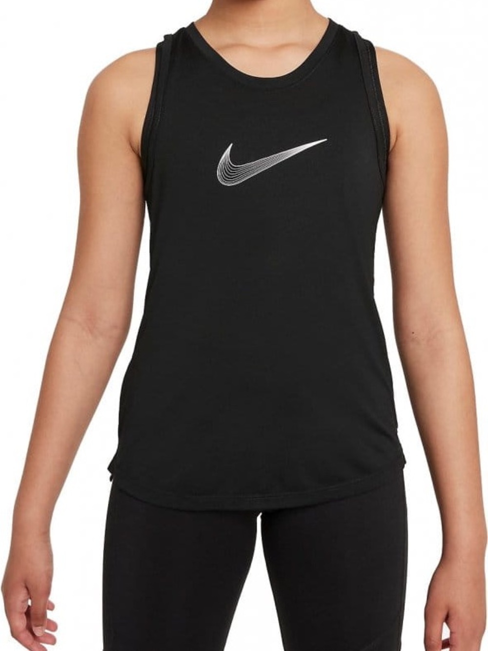 Nike Girls Black Swoosh Tank Top Size Large